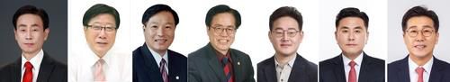 춘천시장에 출마한 선관위 예비후보자 명부 등록순국민의힘 소속 왼쪽부터 이광준, 최동용, 김영일, 변지량, 이상민, 한중일, 최성현 예비후보. [선관위 홈페이지 사진 갈무리]