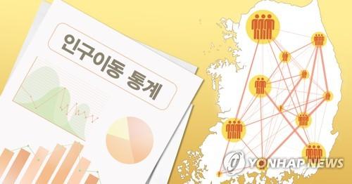 국내 인구이동 통계 (PG)[백수진 제작] 일러스트