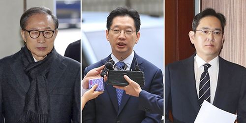 이명박 전 대통령, 김경수 전 경남지사, 이재용 삼성전자 부회장[연합뉴스 자료사진]