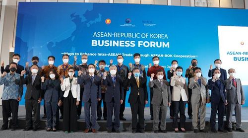 자카르타서 열린 '한·아세안 비즈니스포럼'[주아세안 한국대표부 제공, 재판매 및 DB금지]