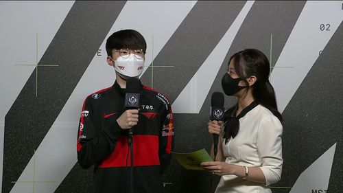 경기 종료 후 인터뷰하는 T1 주장 '페이커' 이상혁(사진 왼쪽)[LoL Esports 중계 영상 캡처. 재판매 및 DB 금지]
