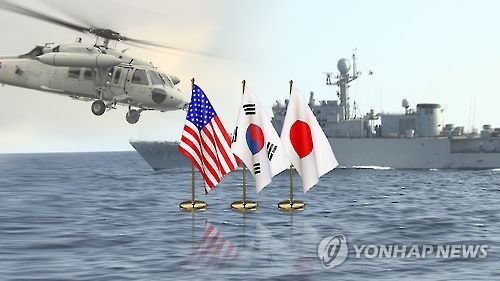 한미일 미사일경보훈련 (CG)[연합뉴스TV 제공]