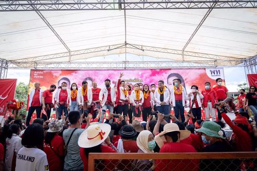 태국 북동부 시사껫주에서 열린 푸어타이당 행사. 2022.6.18[푸어타이당 페이스북 캡처. 재판매 및 DB 금지]