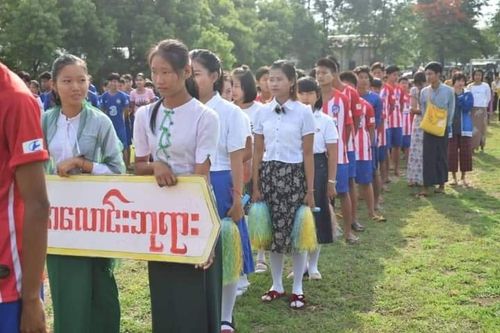 NUG가 운영하는 학교의 우기 운동회[NUG 캡처. 재판매 및 DB 금지]