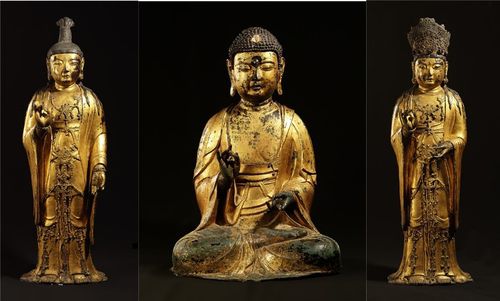 금동아미타여래삼존상[문화재청 제공. 재판매 및 DB 금지]