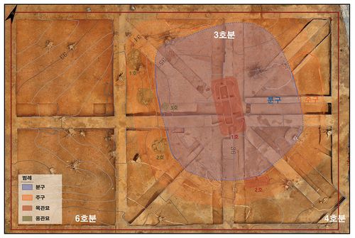 원상운 고분군의 3호 고분 유구 배치 모습[국립완주문화재연구소 제공. 재판매 및 DB 금지]