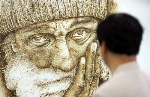 김영조씨가 2015년 그린 '視(see)'[촬영 천경환 기자]