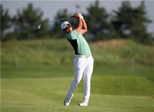 서요섭의 2라운드 10번 홀 아이언 샷[KPGA 제공. 재판매 및 DB 금지]