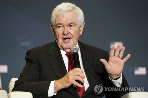 뉴트 깅리치 전 미국 하원의장[AP 연합뉴스 자료사진. 재판매 및 DB 금지]