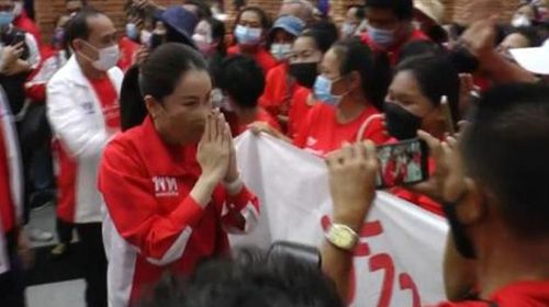 선거운동 나선 패통탄 친나왓[방콕포스트 페이스북 캡처. 재판매 및 DB 금지]