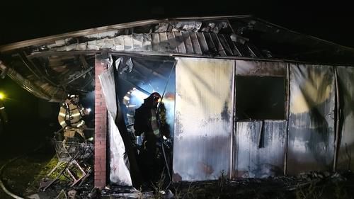 1일 강원 원주 행구동 주택 화재 현장[강원도소방본부 제공. 재판매 및 DB 금지]