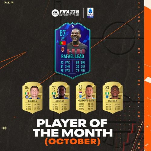 세리에A 10월의 선수로 뽑힌 레앙[세리에A SNS. 재판매 및 DB 금지]