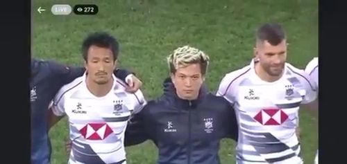 [사우스차이나모닝포스트 캡처. 재판매 및 DB 금지] 지난 13일 한국 인천에서 열린 2022 아시아 럭비 세븐스시리즈 2차 대회 남자부 결승전에 출전한 홍콩팀.