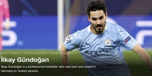 2022 카타르 월드컵에 출전한 독일의 일카이 귄도안[유엔난민기구 홈페이지 캡처. 재판매 및 DB 금지]