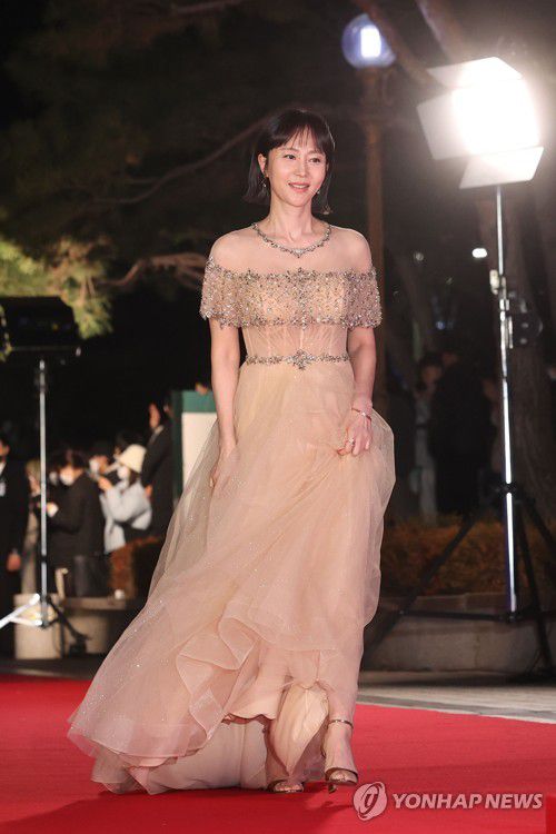 우아한 염정아(서울=연합뉴스) 강민지 기자 = 배우 염정아가 9일 오후 서울 광진구 건국대학교에서 열리는 '제58회 대종상 영화제' 레드카펫 행사에 참석하고 있다. 2022.12.9 mjkang@yna.co.kr