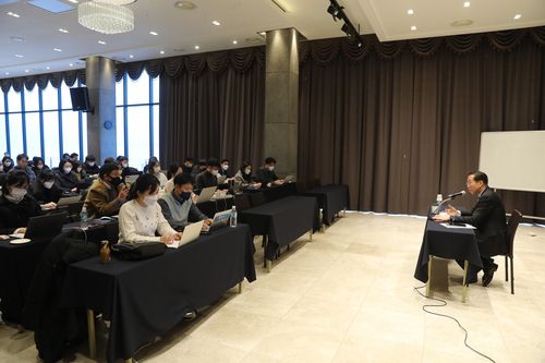 기자간담회하는 권영세 통일부 장관[통일부 제공]