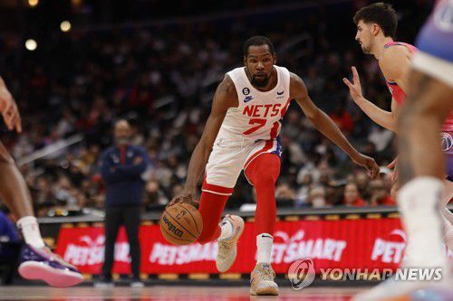 브루클린의 케빈 듀랜트[USA투데이=연합뉴스]