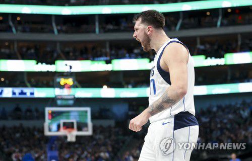 돈치치의 포효[USA투데이=연합뉴스]