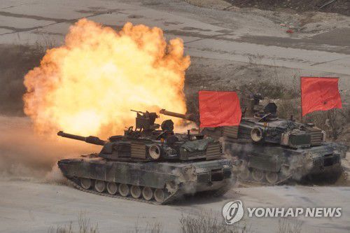 2017년 4월 통합화력 격멸훈련 모습 [연합뉴스 자료사진] andphotodo@yna.co.kr