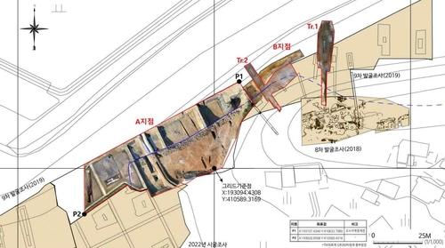 부여 북나성 성벽 토축부 성토 공정 구간 현황도[문화재청 제공. 재판매 및 DB 금지]