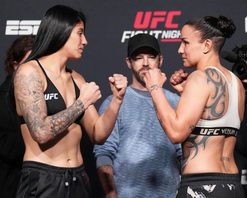 15일 케틀렌 비에이라(왼쪽)와 대결을 앞둔 페닝턴[라켈 페닝턴 SNS 캡처. 재판매 및 DB 금지]