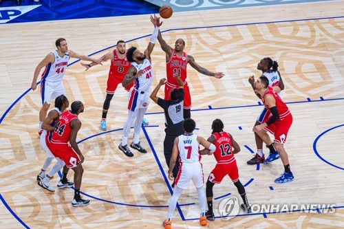 시카고와 디트로이트의 NBA 정규시즌 경기.[EPA=연합뉴스]