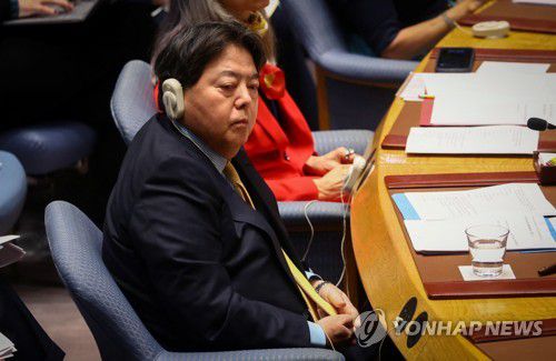 하야시 요시마사 일본 외무상[로이터 연합뉴스 자료사진. 재판매 및 DB 금지]