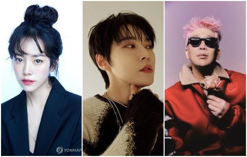 왼쪽부터 배우 한지민, NCT 도영, MC몽[각 소속사 제공. 재판매 및 DB 금지]