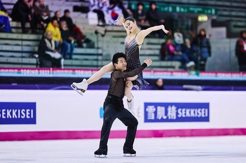 아이스 댄스 임해나-취안예[ISU 소셜미디어 캡처. 재배포 및 DB 금지] photo@yna.co.kr