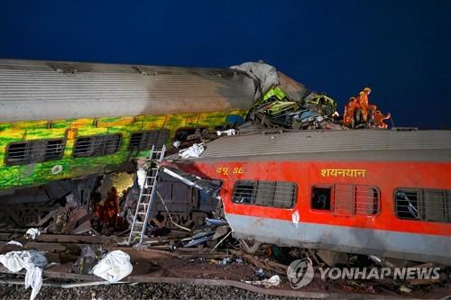 인도 열차 충돌 사고[AFP 연합뉴스]