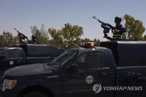 시리아 접경 지역의 요르단 국경수비대[EPA 연합뉴스 자료사진. 재판매 및 DB 금지]