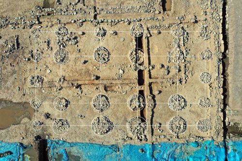 미탄사지 금당지 전경[문화재청 제공. 재판매 및 DB 금지]