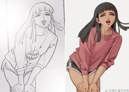 이현세 작가가 그린 엄지(좌)와 AI로 그린 엄지(우)[AI디렉터 딸기주먹 제공]