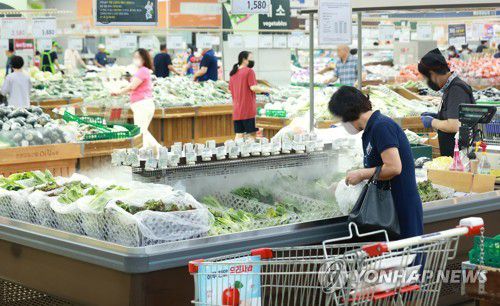 기록적 폭우에 채소 가격 상승[연합뉴스 자료 사진]