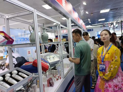 창춘에서 개막한 중국-동북아 박람회의 북한 상품 전시관[촬영 박종국 기자]