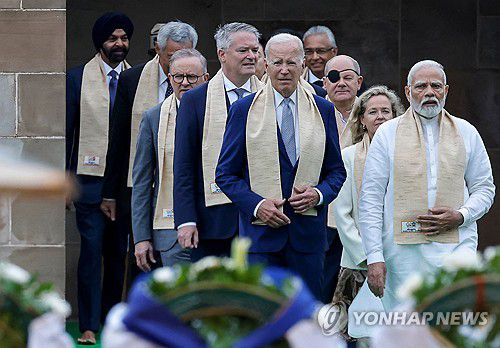 인도 G20 정상회의에 참석한 정상들[AFP=연합뉴스]