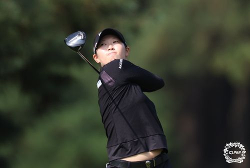 방신실의 힘찬 스윙.[KLPGA 제공. 재판매 및 DB 금지]