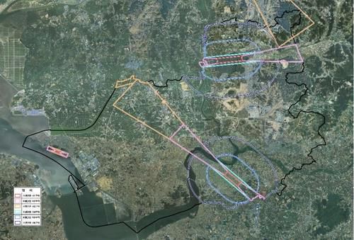 평택지역 비행안전구역(위쪽 K-55, 아래쪽 K-6)[평택시 제공. 재판매 및 DB 금지]