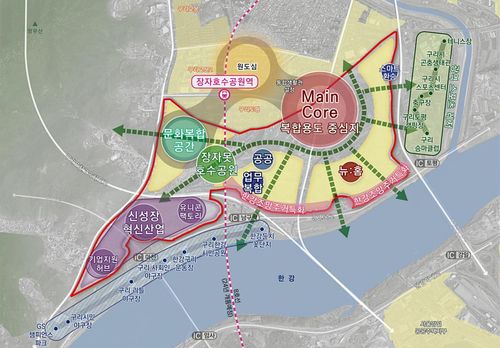 구리 한강 변 토평 도시개발사업 계획도[구리시 제공. 재판매 및 DB 금지]