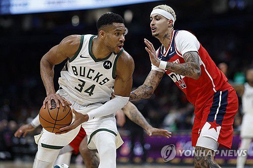 밀워키의 아데토쿤보[USA투데이=연합뉴스]