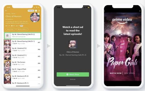 네이버웹툰의 보상형 광고 시스템[네이버웹툰 영문 미디어 키트 갈무리. 재판매 및 DB 금지]