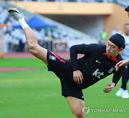 훈련하는 조규성[연합뉴스 자료사진]