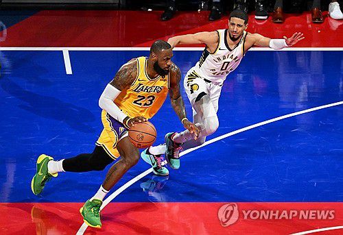 르브론 제임스의 돌파[USA투데이=연합뉴스]