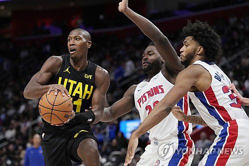 수비하는 디트로이트 선수들[AP=연합뉴스]