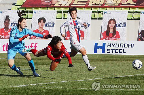 WK리그 경기 장면[연합뉴스 자료사진]
