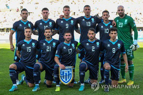 산마리노 축구 국가대표 선수단[EPA=연합뉴스]