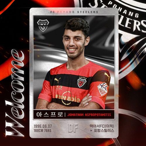 K리그1 포항, 호주 출신 중앙 수비수 아스프로 영입[포항 스틸러스 제공. 재판매 및 DB금지]