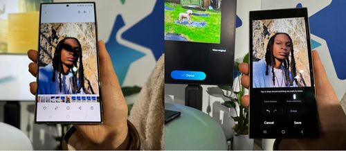 갤럭시 S24 사진 편집 기능[김태종 특파원 촬영]