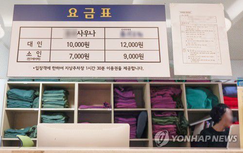 지난달 목욕료 물가상승률 14.1％로 14년만에 최고(서울=연합뉴스) 서대연 기자 = 지난 5월 목욕료 소비자물가 상승률이 14.1％로 글로벌 금융위기 이후 14년여만에 최고를 기록한 가운데 12일 서울 시내 한 목욕탕에 가격표가 붙어있다.     12일 통계청 국가통계포털에 따르면 지난달 목욕료의 소비자물가지수는 123.59로 지난해 동월보다 14.1% 상승해 글로벌 금융위기였던 2008년 12월(14.2%) 이후 14년 5개월 만에 가장 높은 상승률을 보였다. 목욕탕은 항상 탕을 따뜻하게 데워 둬야 하는 등 연료비 비중이 큰 탓에 그간 이어진 전기·가스 요금 인상에 큰 타격을 입을 수밖에 없다는 분석이 나온다. 2023.6.12 dwise@yna.co.kr
