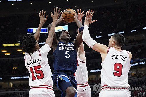 미네소타와 시카고의 7일 경기 모습. [로이터=연합뉴스] Mandatory Credit: David Banks-USA TODAY Sports